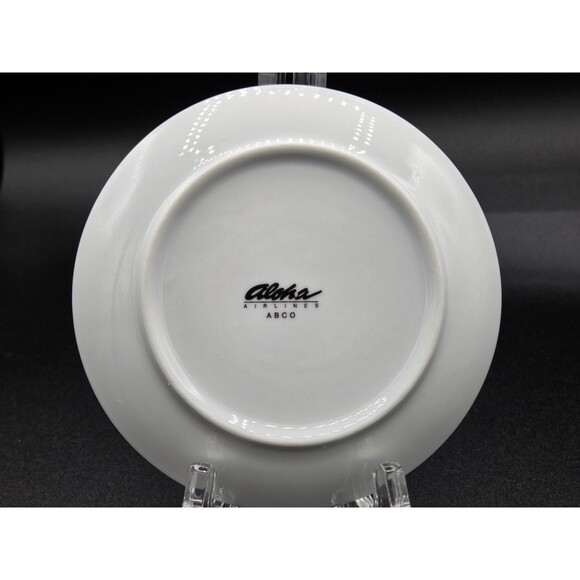 Lot of 5 Aloha Airlines First Class White Ceramic Bread Plate Dish - New Unused - Picture 3 of 3